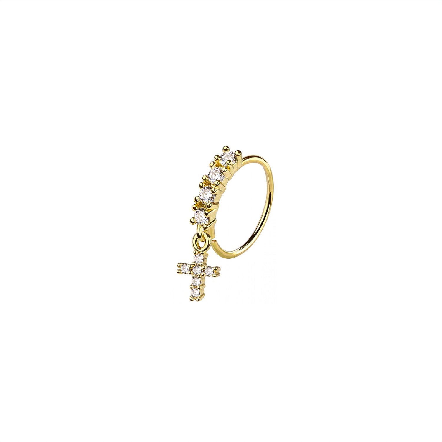 Cross Dangle Nose Ring