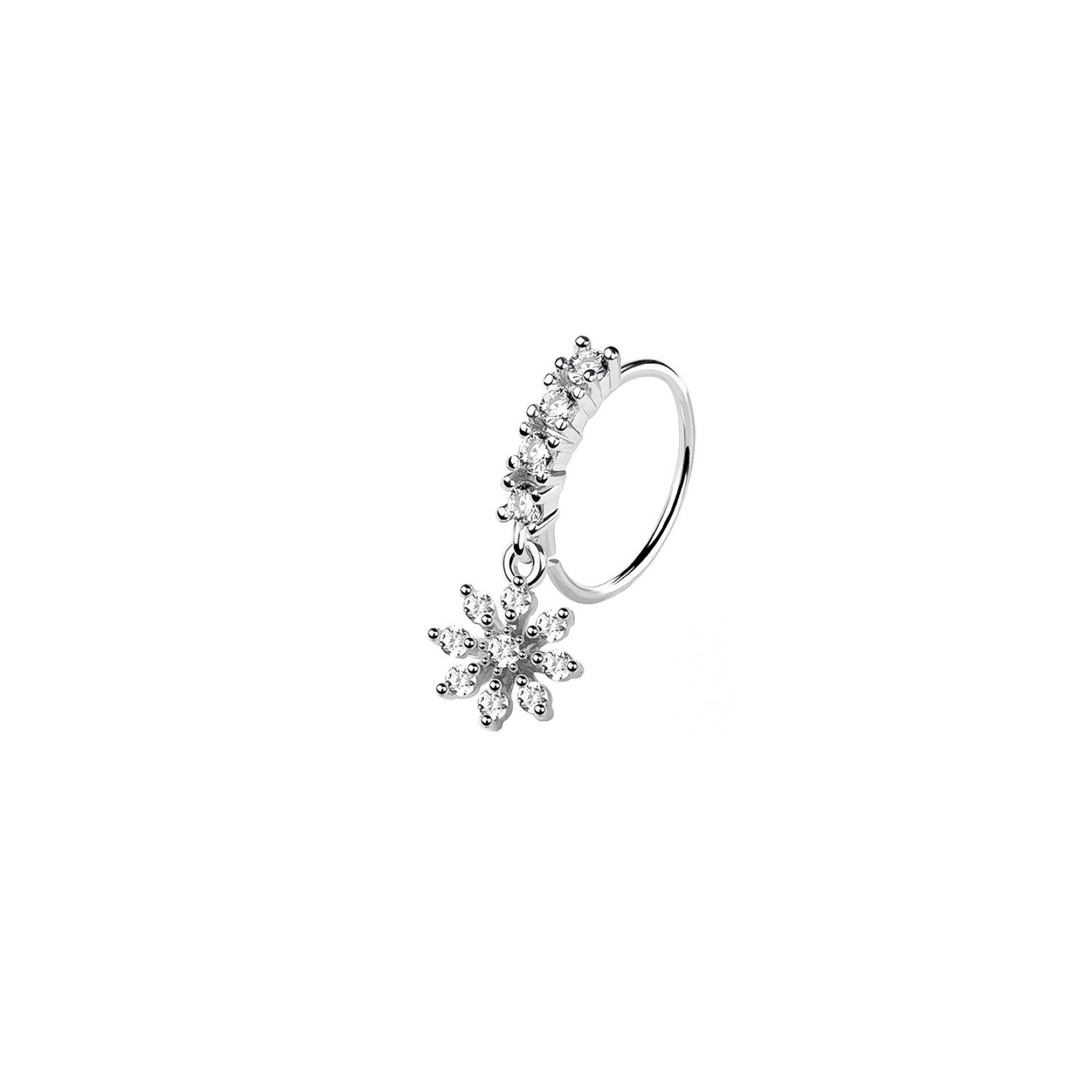 Blooming Flower Nose Ring