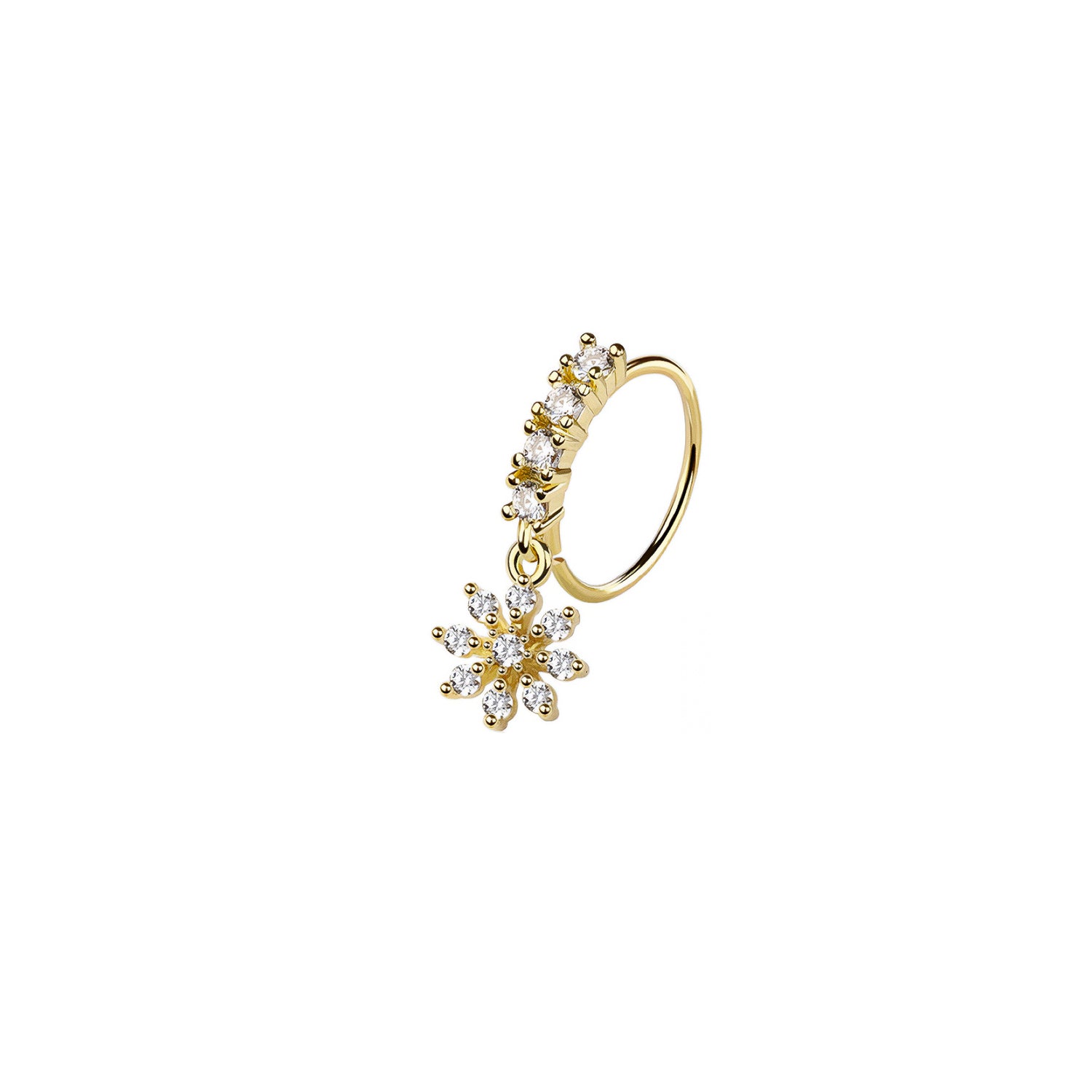 Blooming Flower Nose Ring