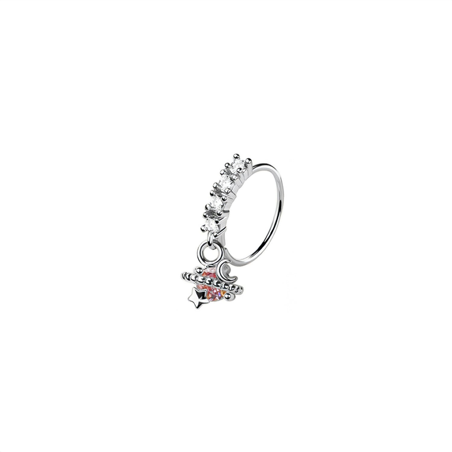 Planet & Stars Nose Ring