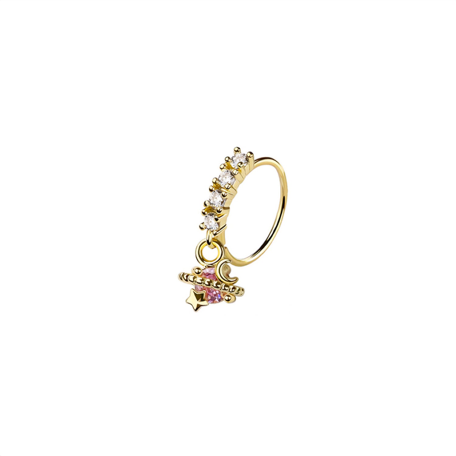 Planet & Stars Nose Ring
