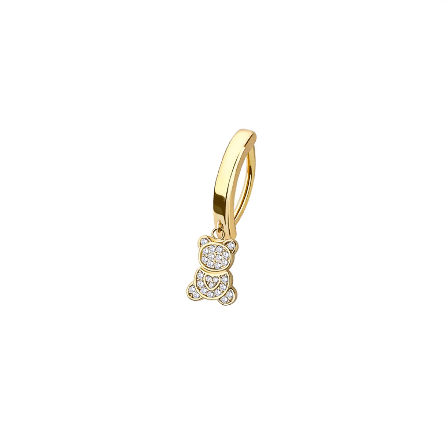Teddy Bear Belly Button Clicker Ring