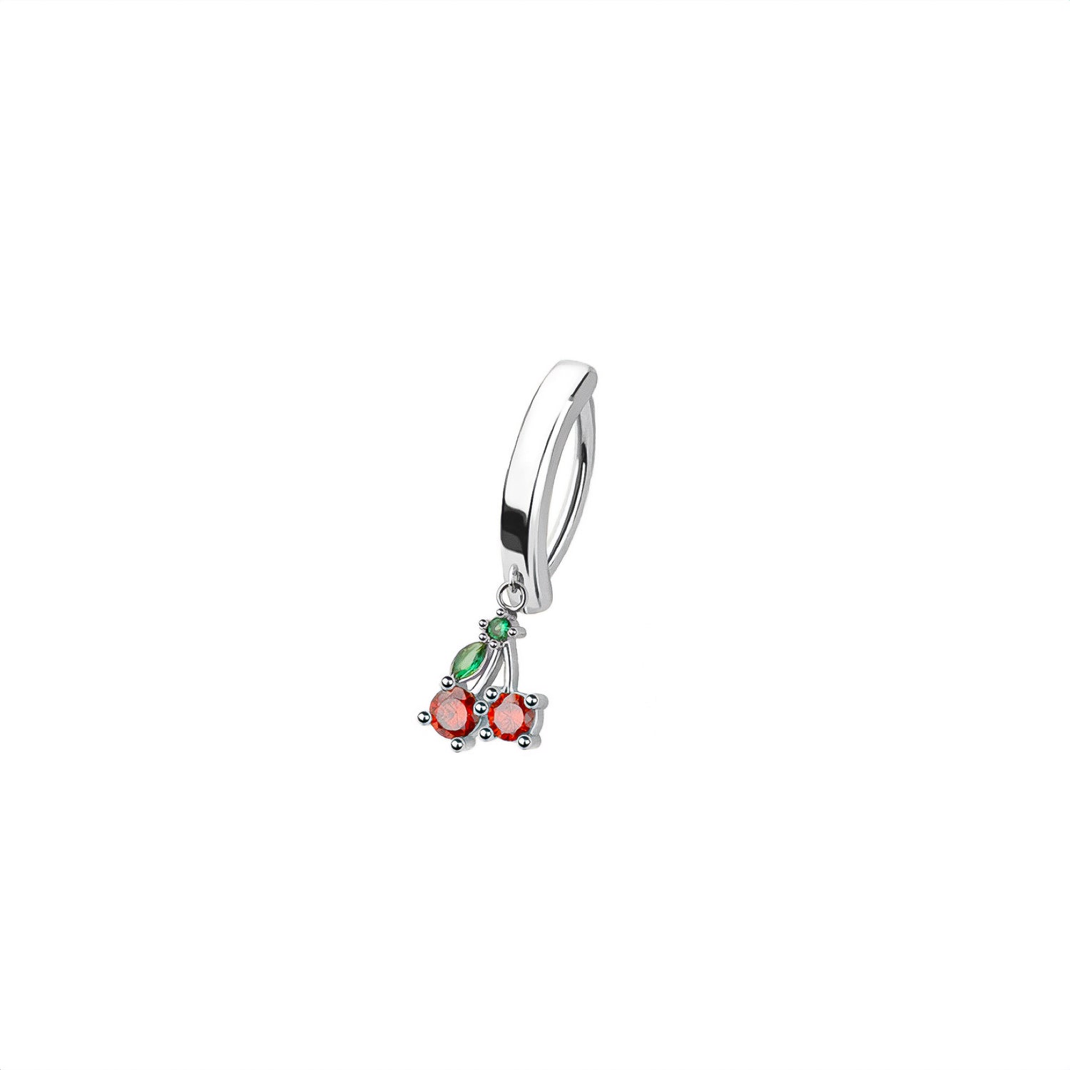 Cherry Belly Button Clicker Ring