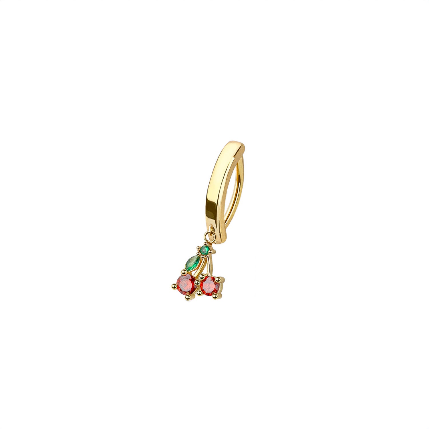 Cherry Belly Button Clicker Ring