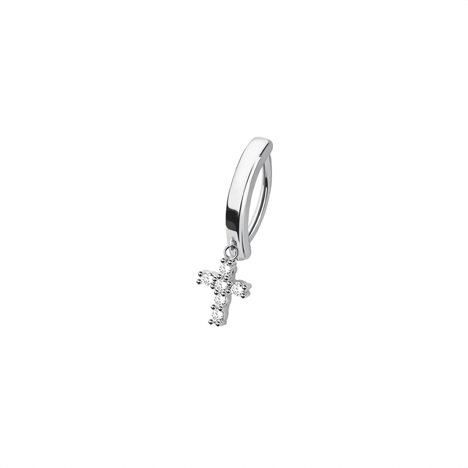 Cross Belly Button Clicker Ring