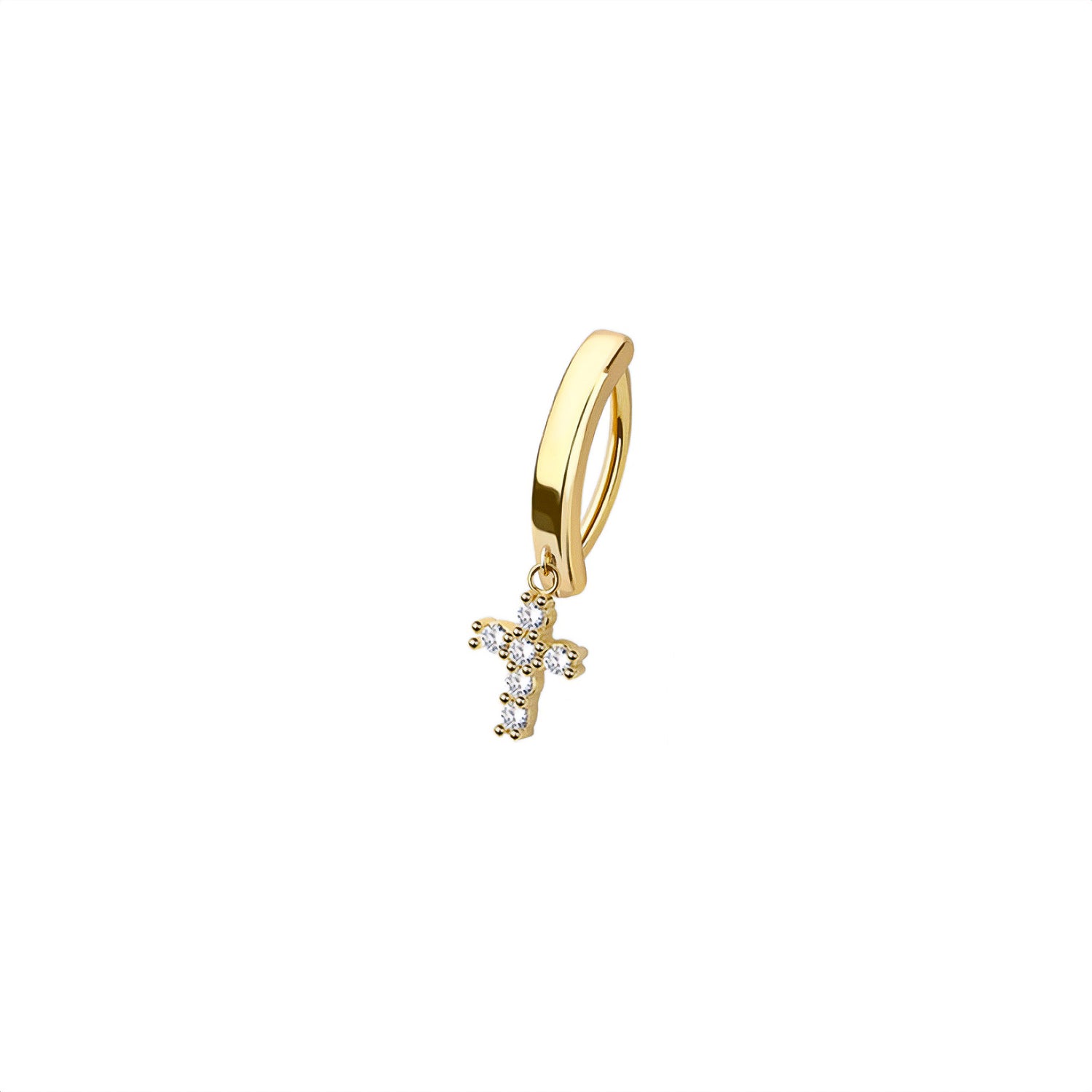 Cross Belly Button Clicker Ring