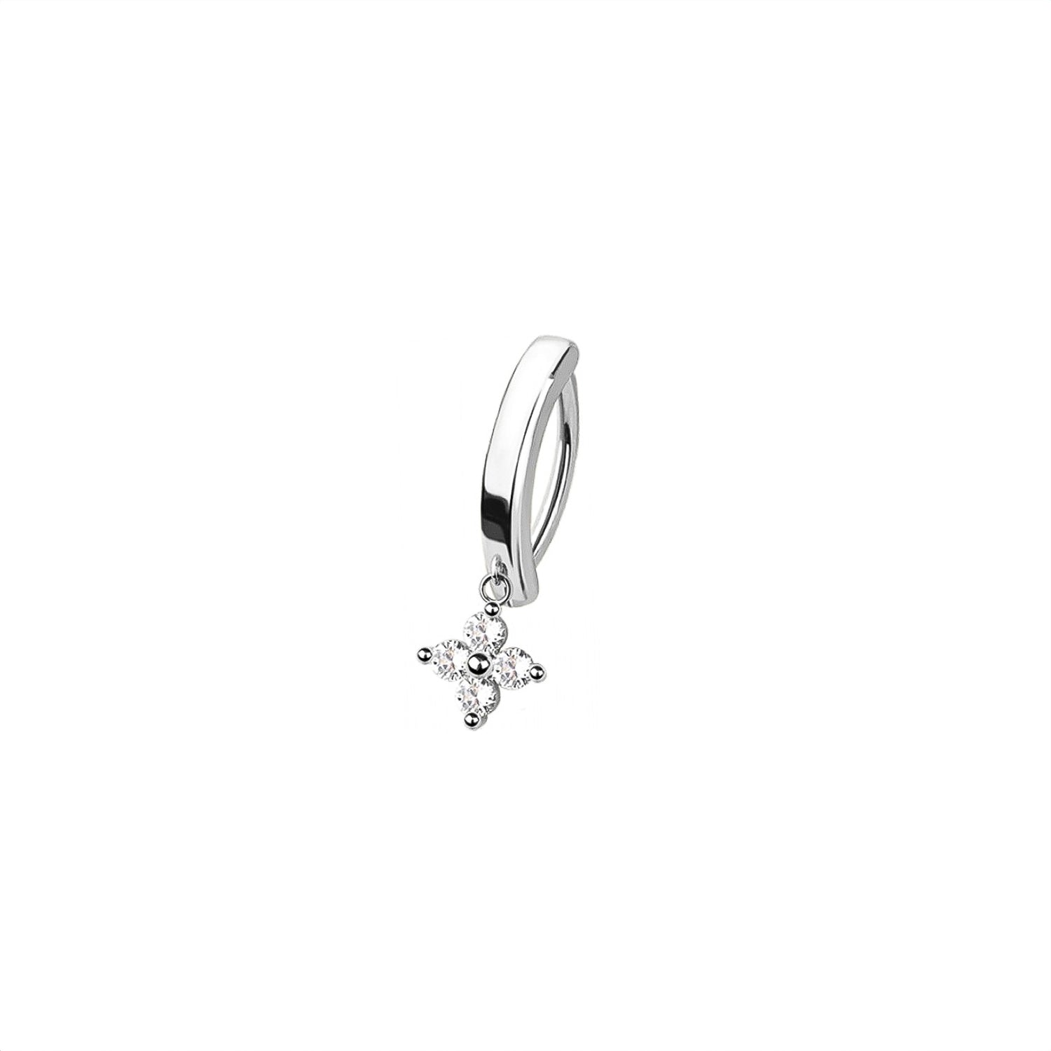 Clover Belly Button Clicker Ring