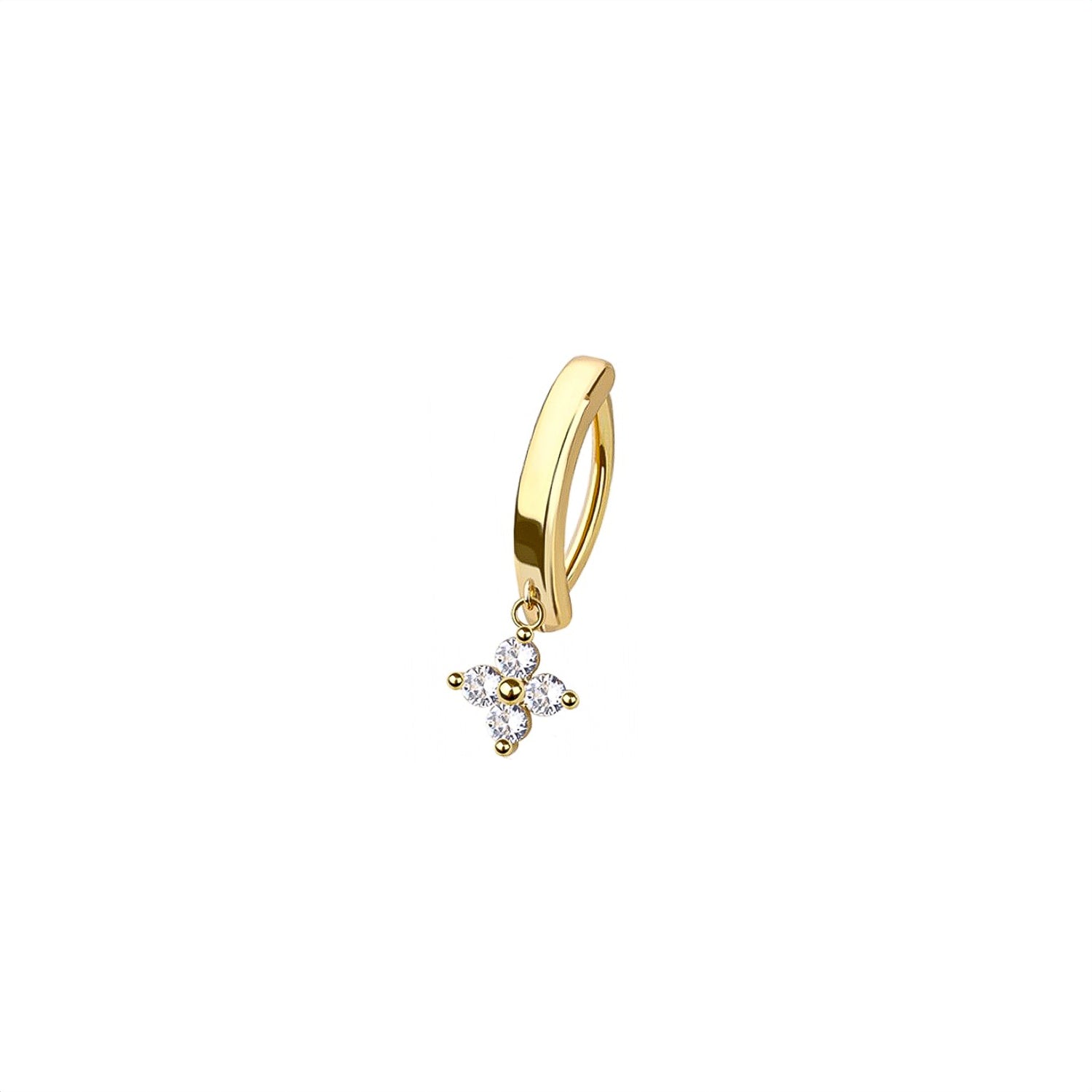 Clover Belly Button Clicker Ring