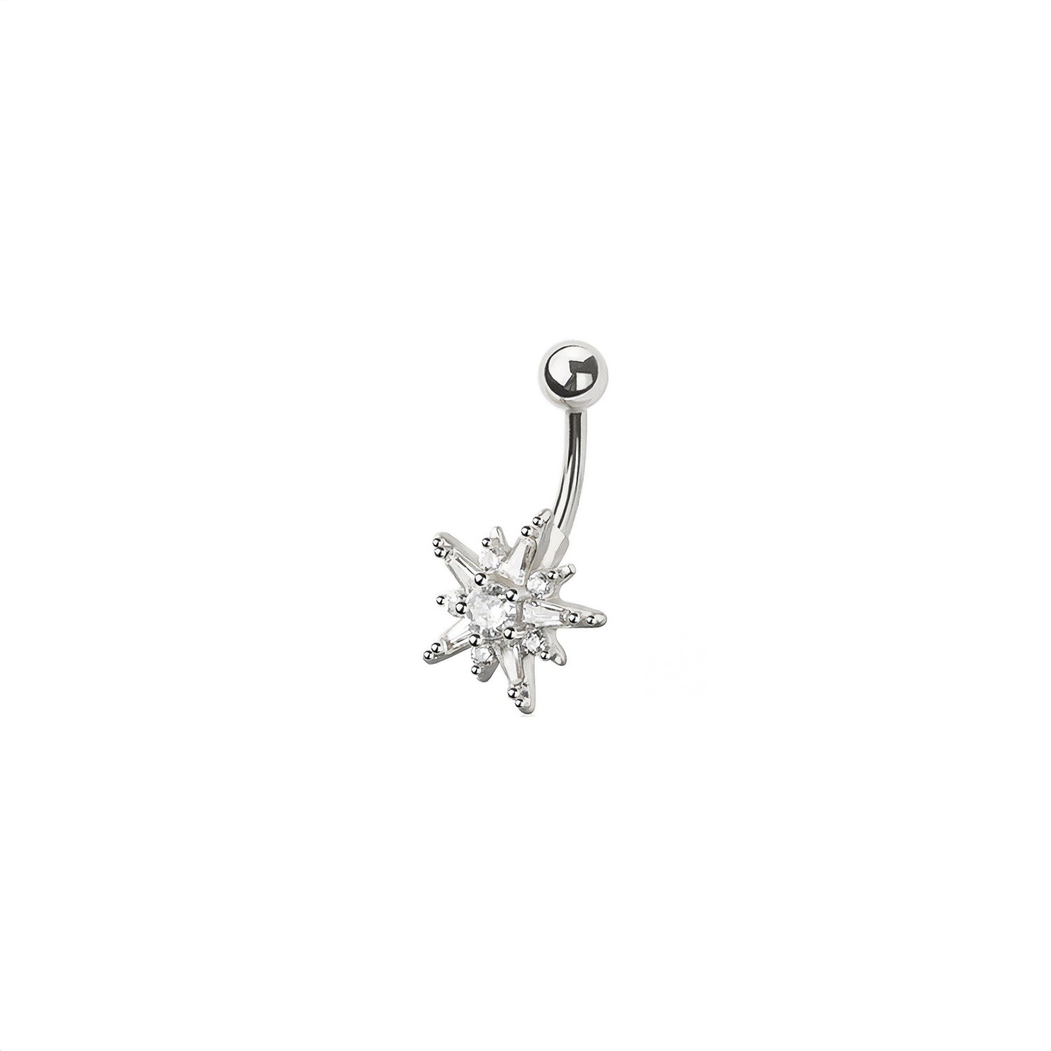 Star Burst Belly Button Ring