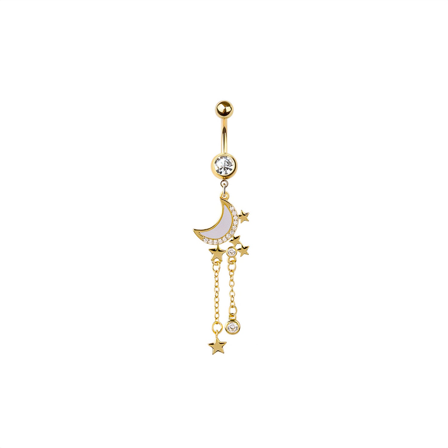 Moon & Stars Belly Button Ring