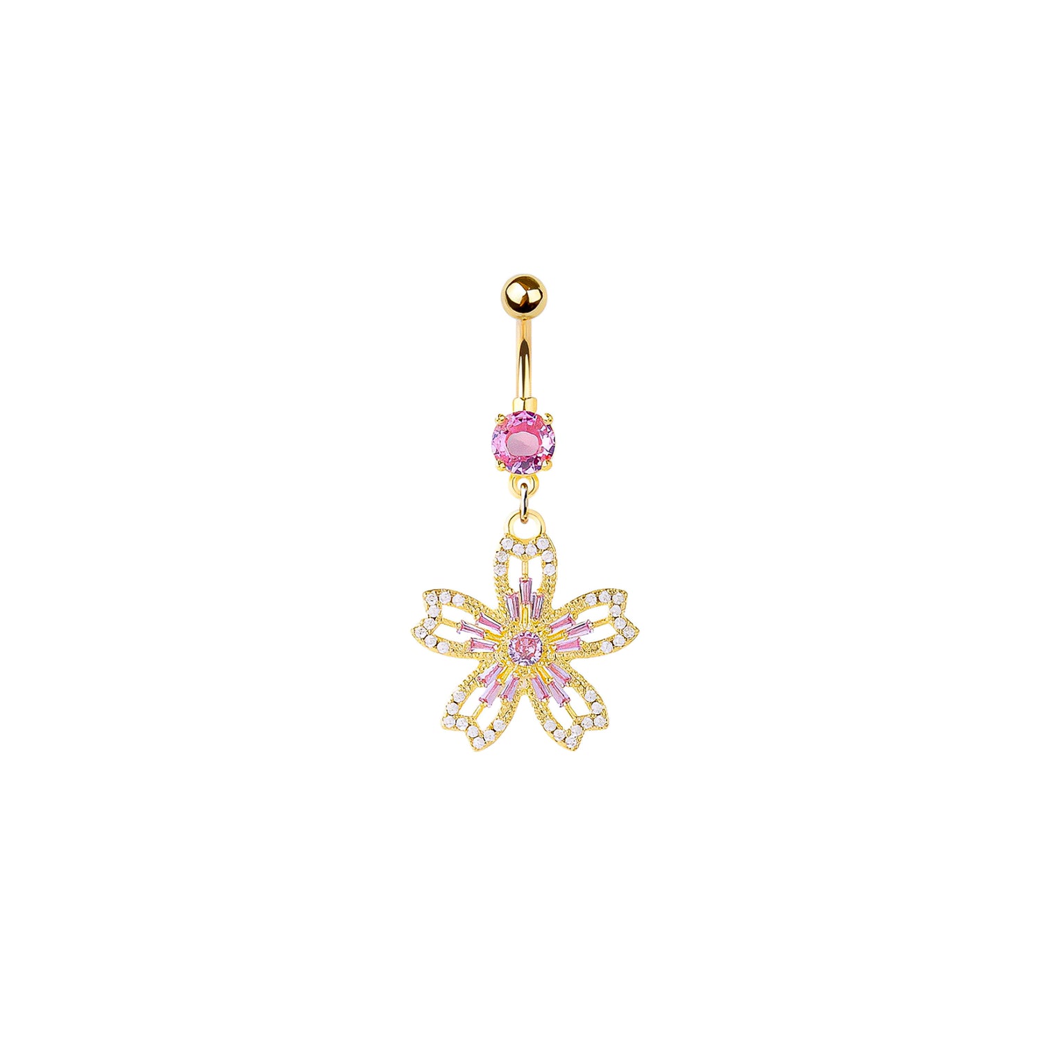 Flower Belly Button Ring