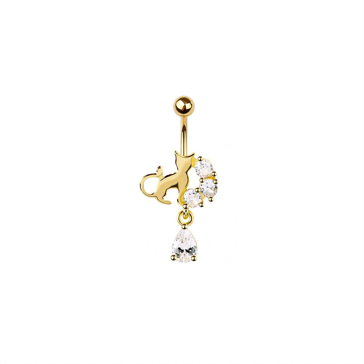 Cat Belly Button Ring