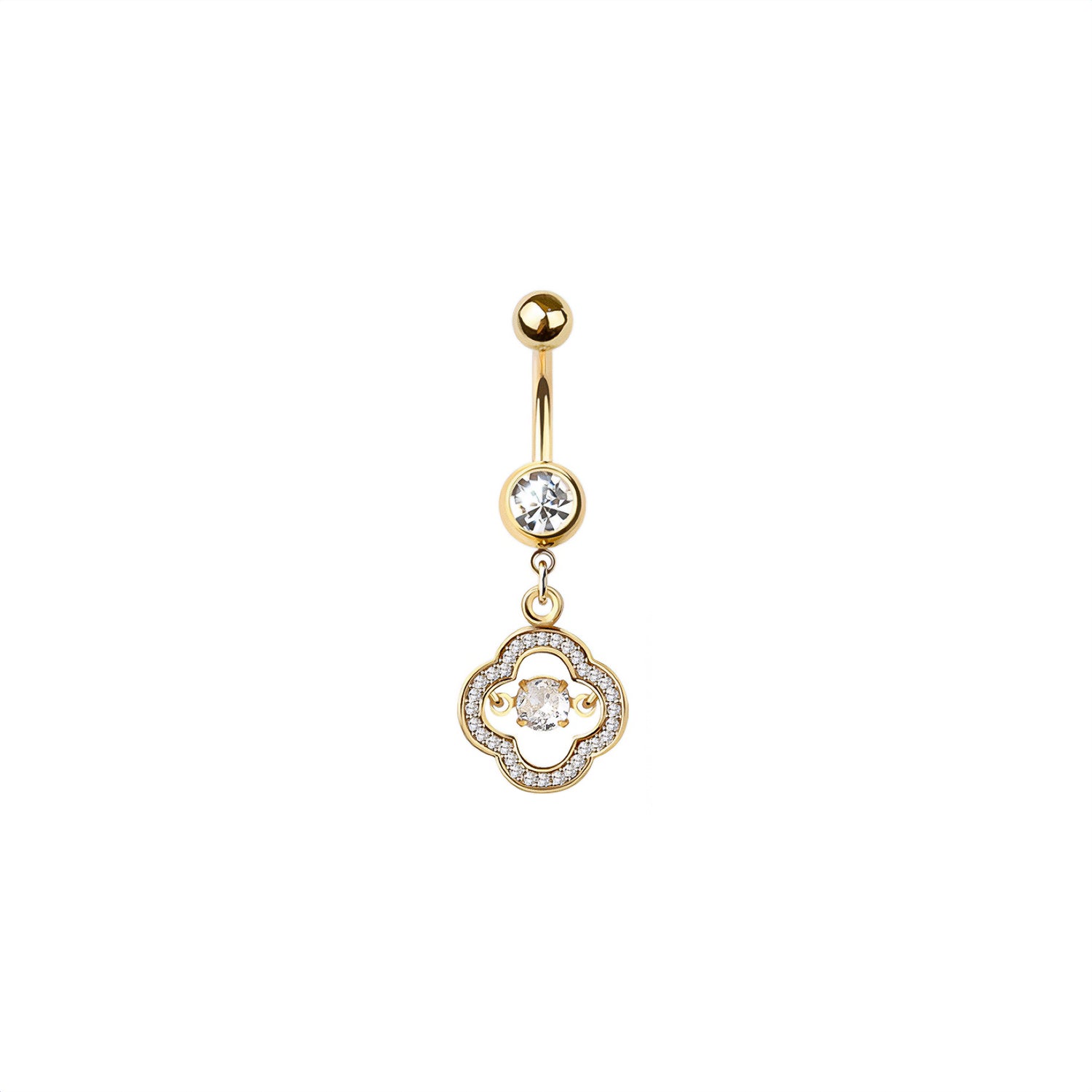 Clover Button Ring