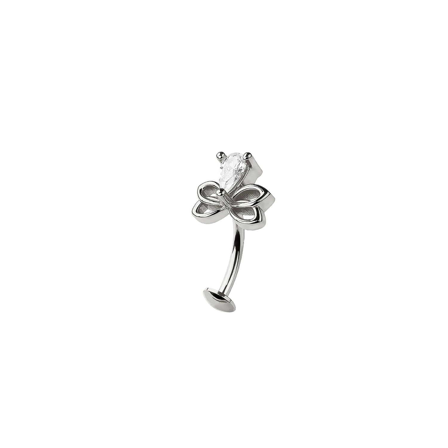 Teardrop Ribbon Belly Button Ring