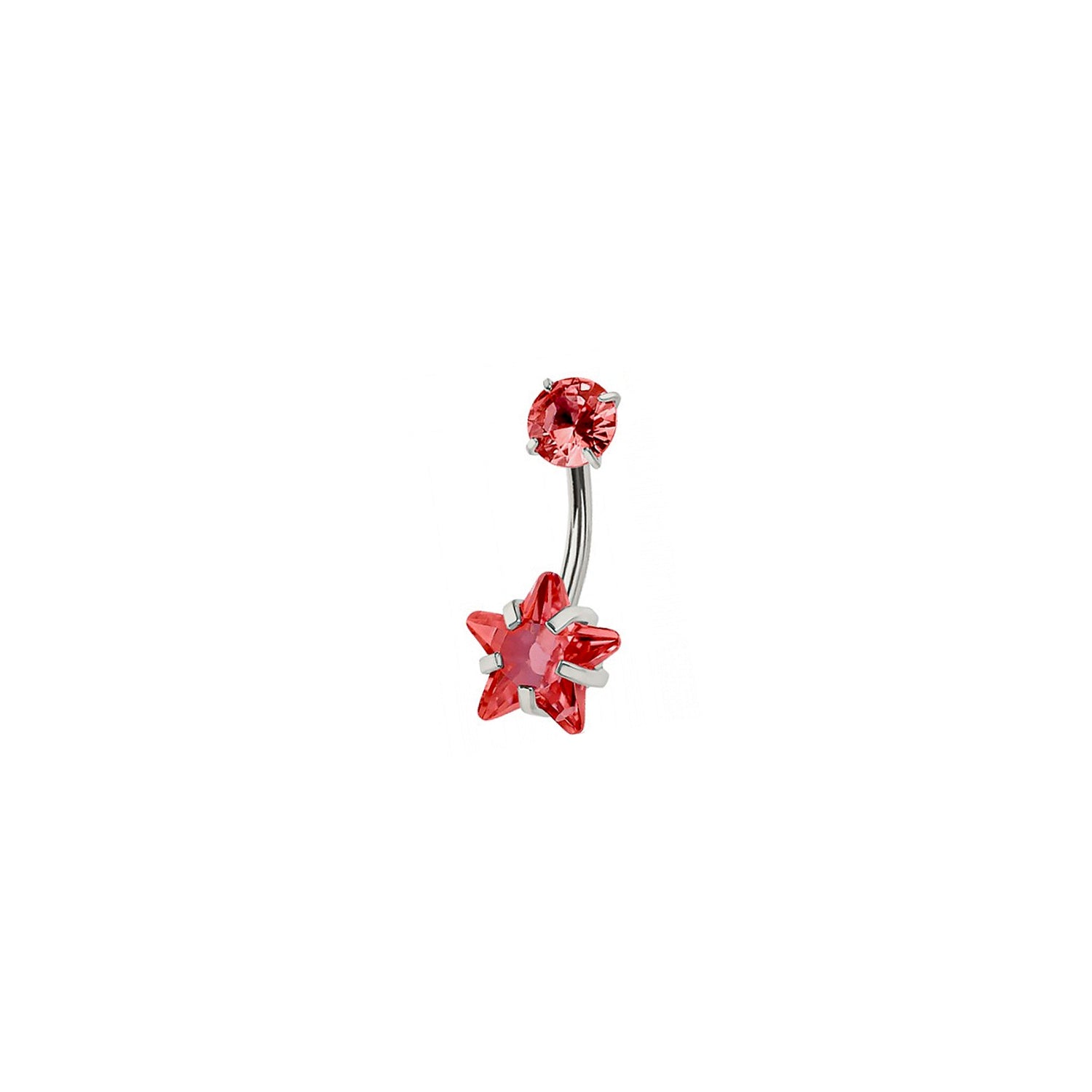 Red Star Belly Button Ring