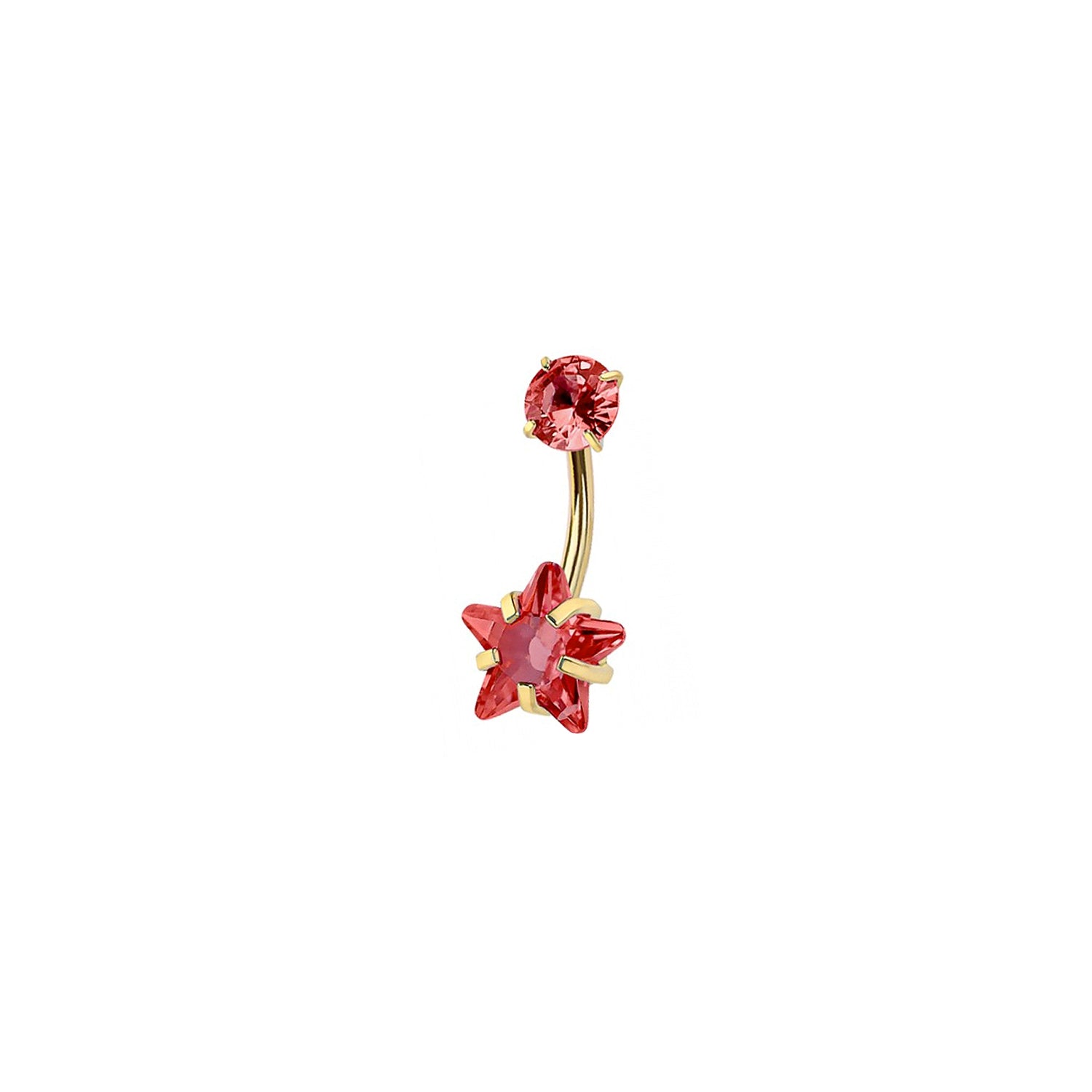Red Star Belly Button Ring