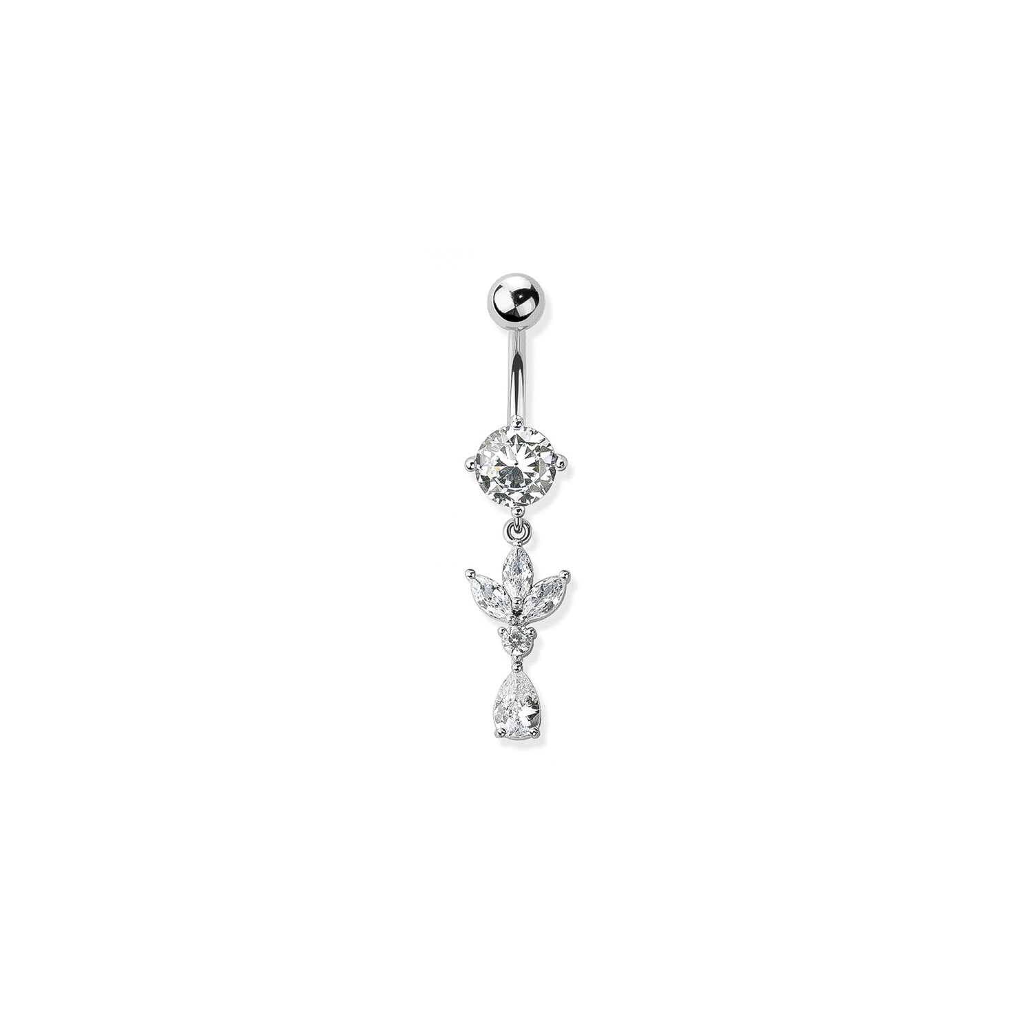 Marquise Teardrop Belly Button Ring