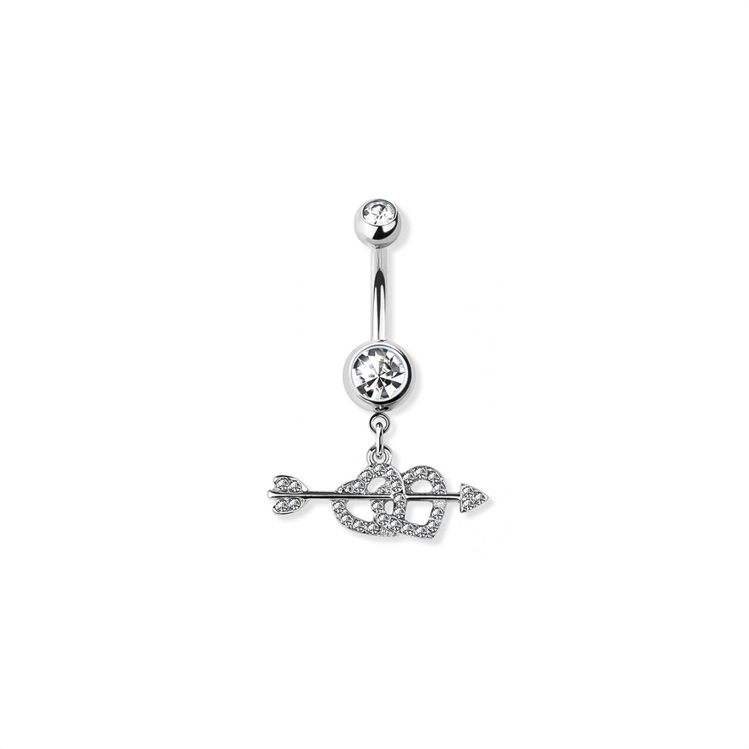 Cupid's Heart Belly Button Ring