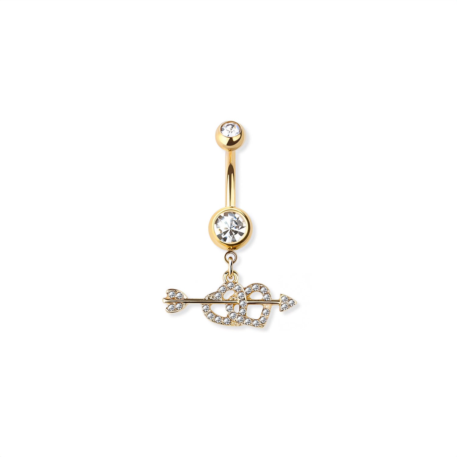 Cupid's Heart Belly Button Ring