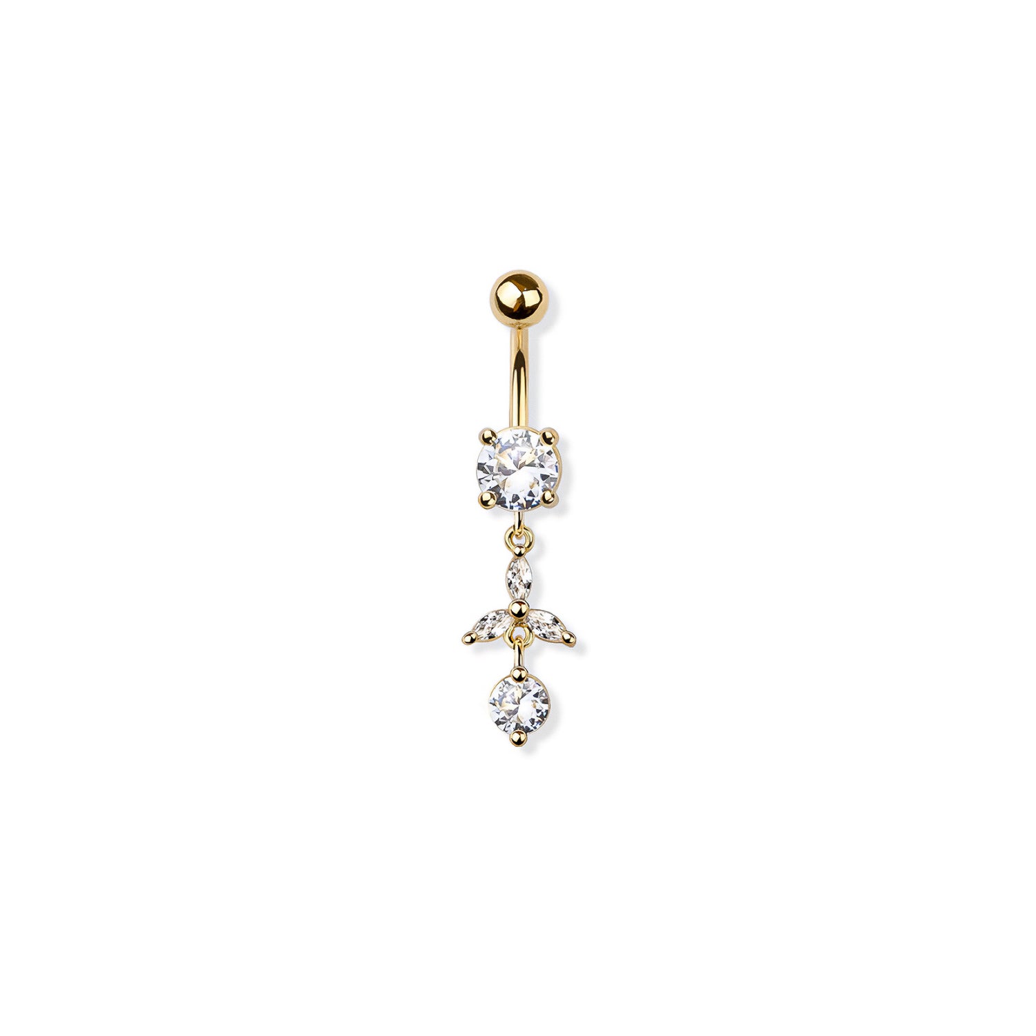Marquise Belly Button Ring