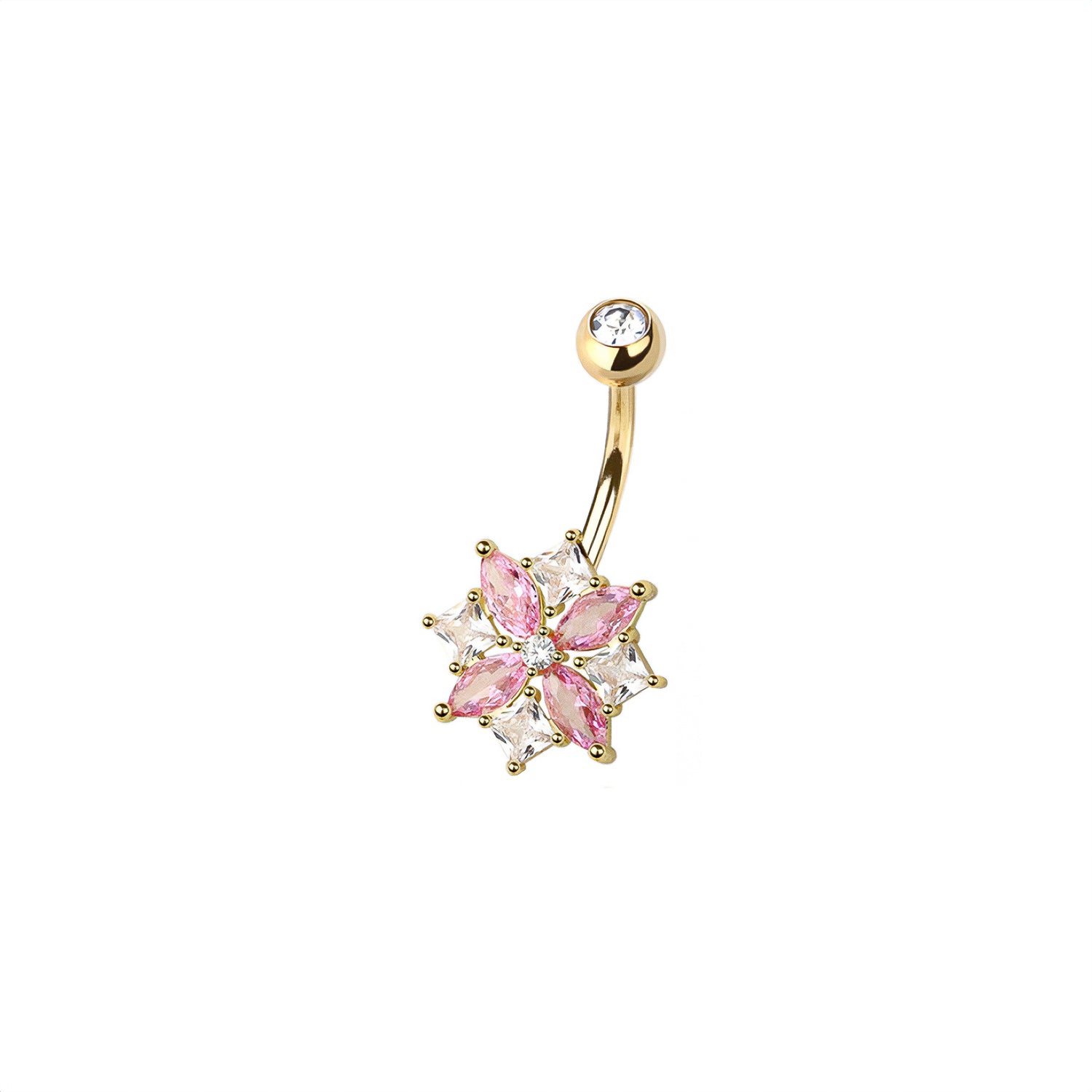 Flower Belly Button Ring
