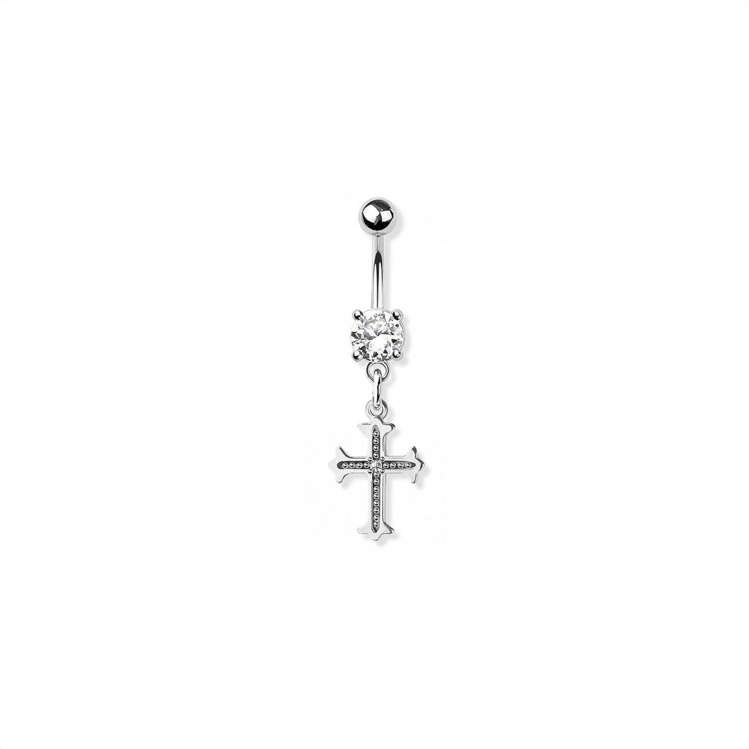 Cross Belly Button Ring