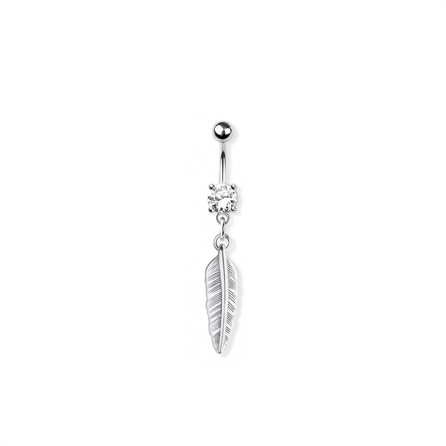 Feather Belly Button Ring