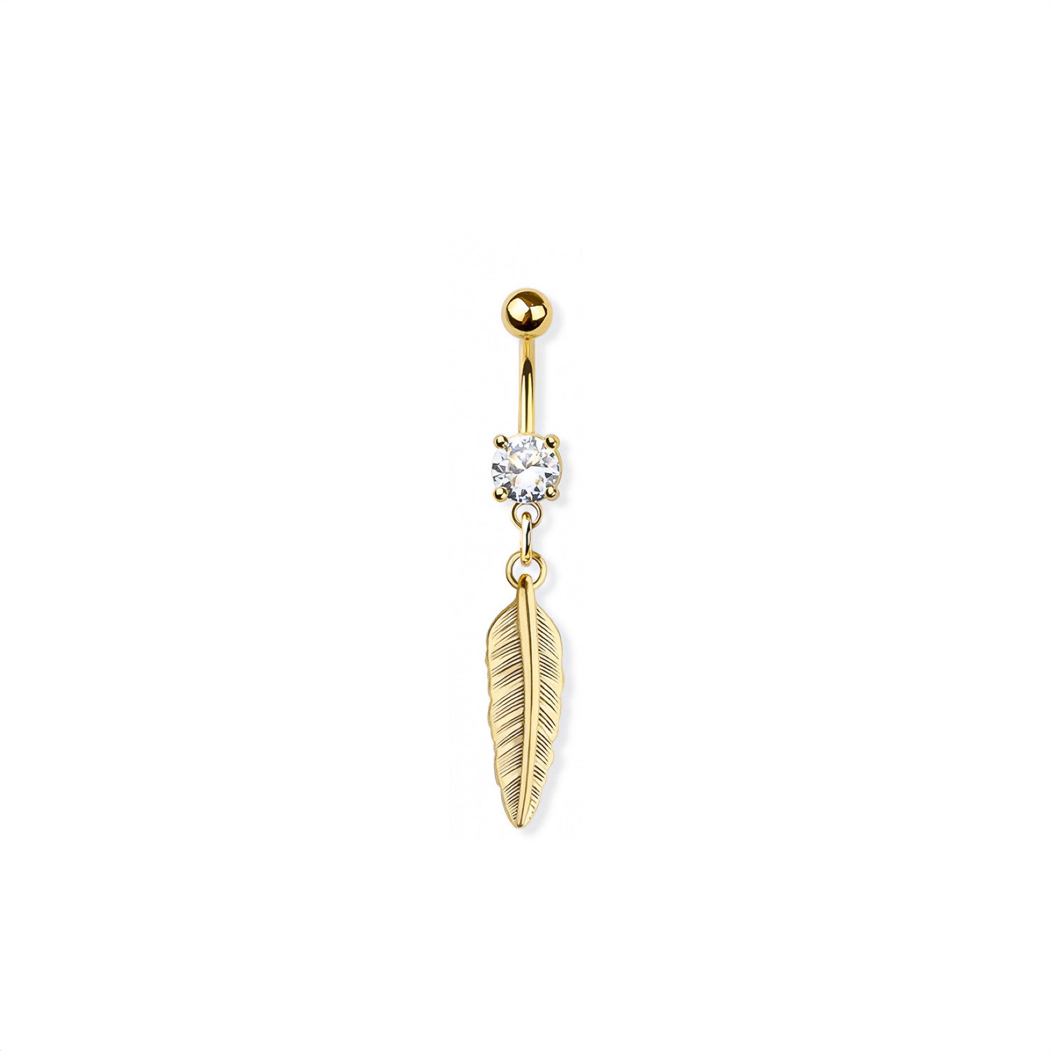 Feather Belly Button Ring