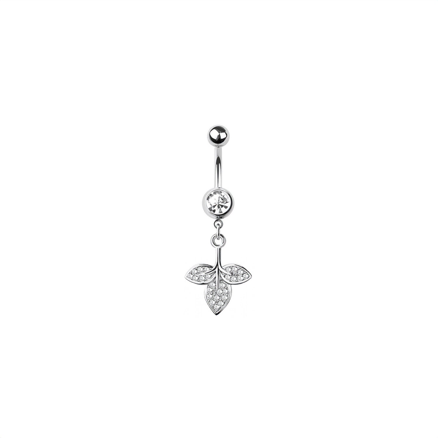 Tri-Leaf Belly Button Ring