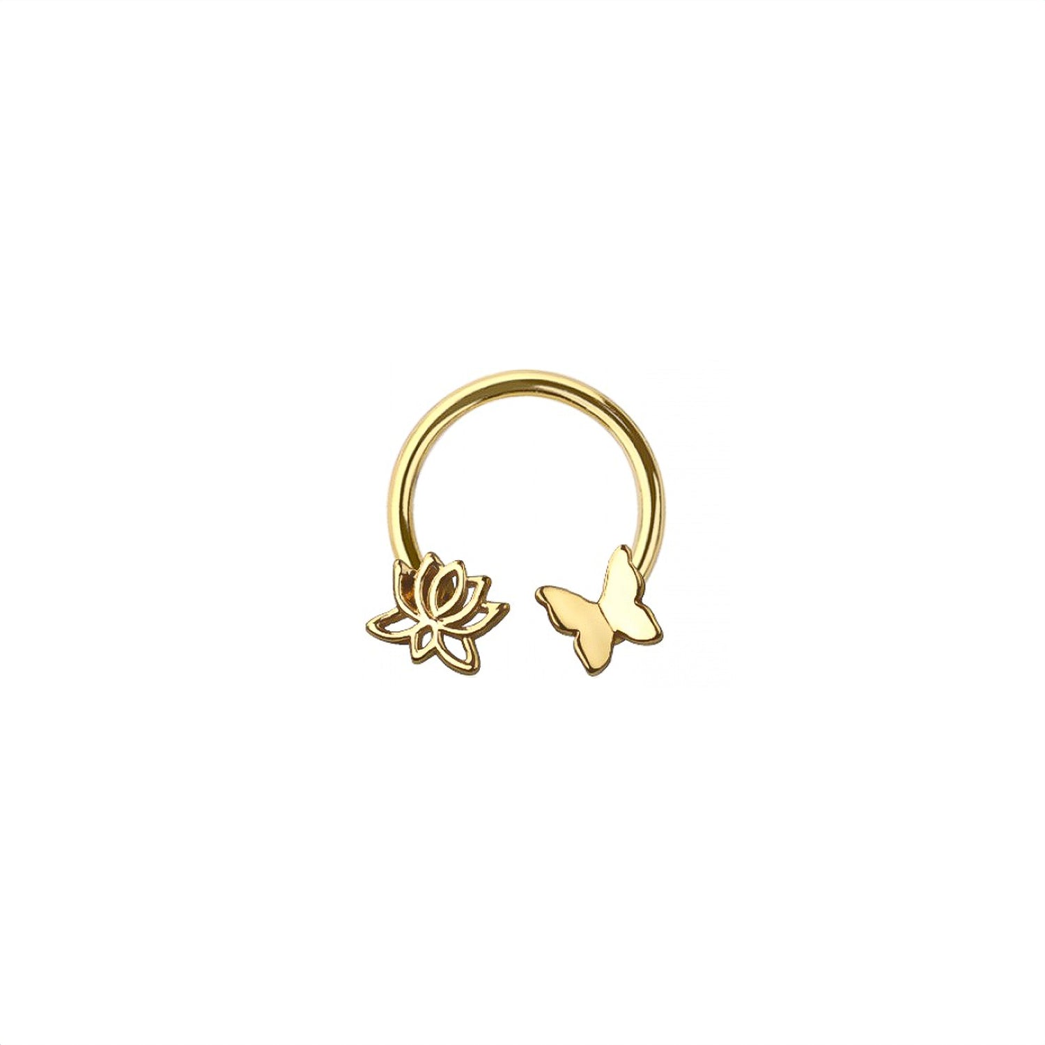 Lotus Butterfly Septum Ring