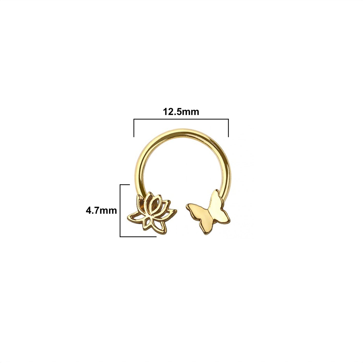 Lotus Butterfly Septum Ring