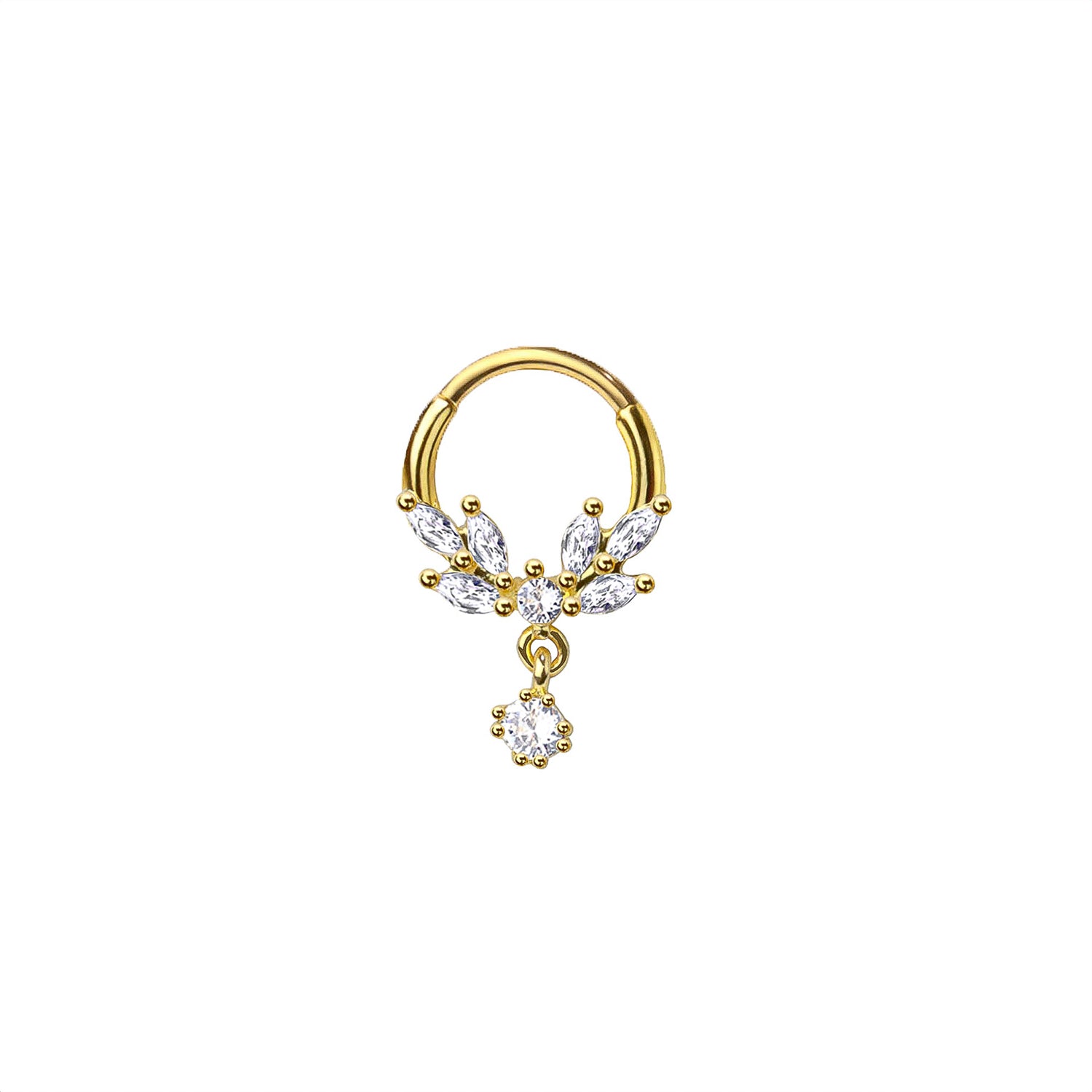 Marquise Floral Septum Ring
