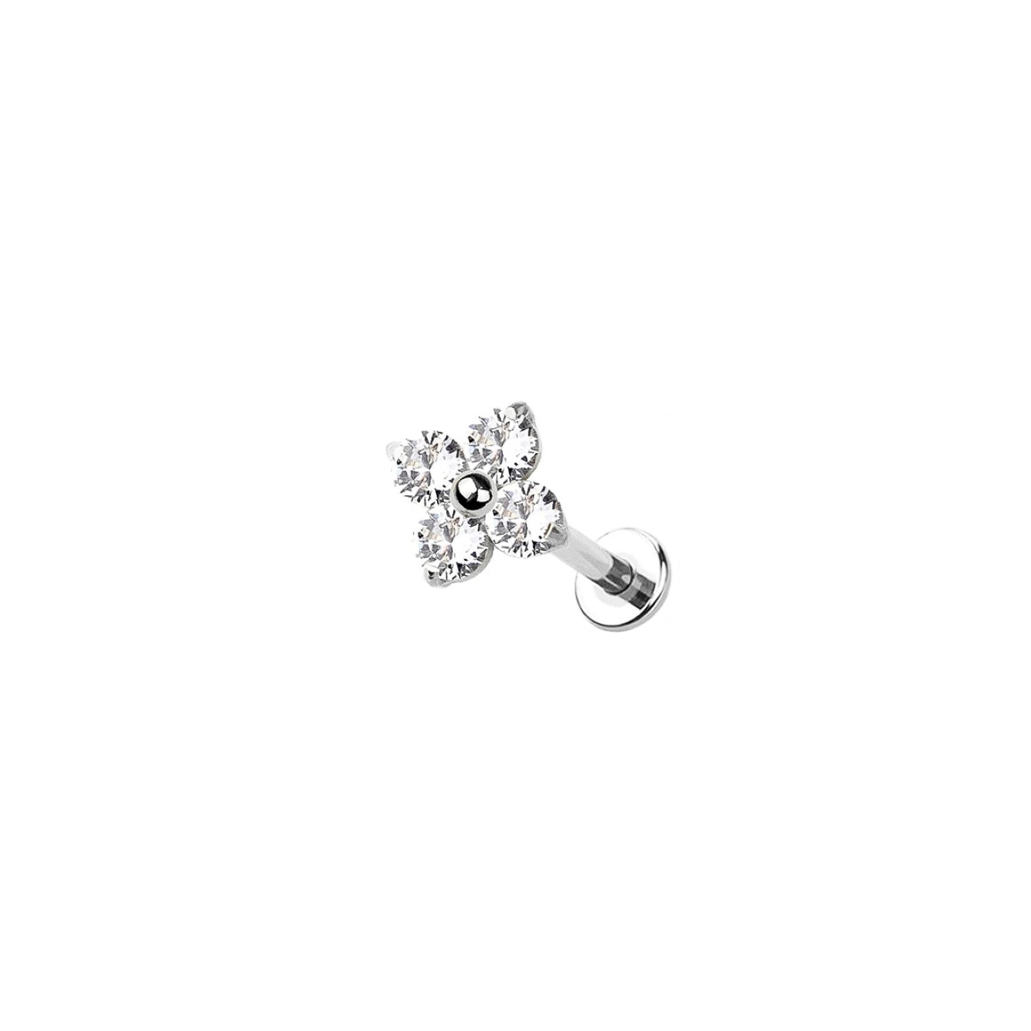 Micro Flower Threadless Labret - Titanium Implant Grade ASTM F136
