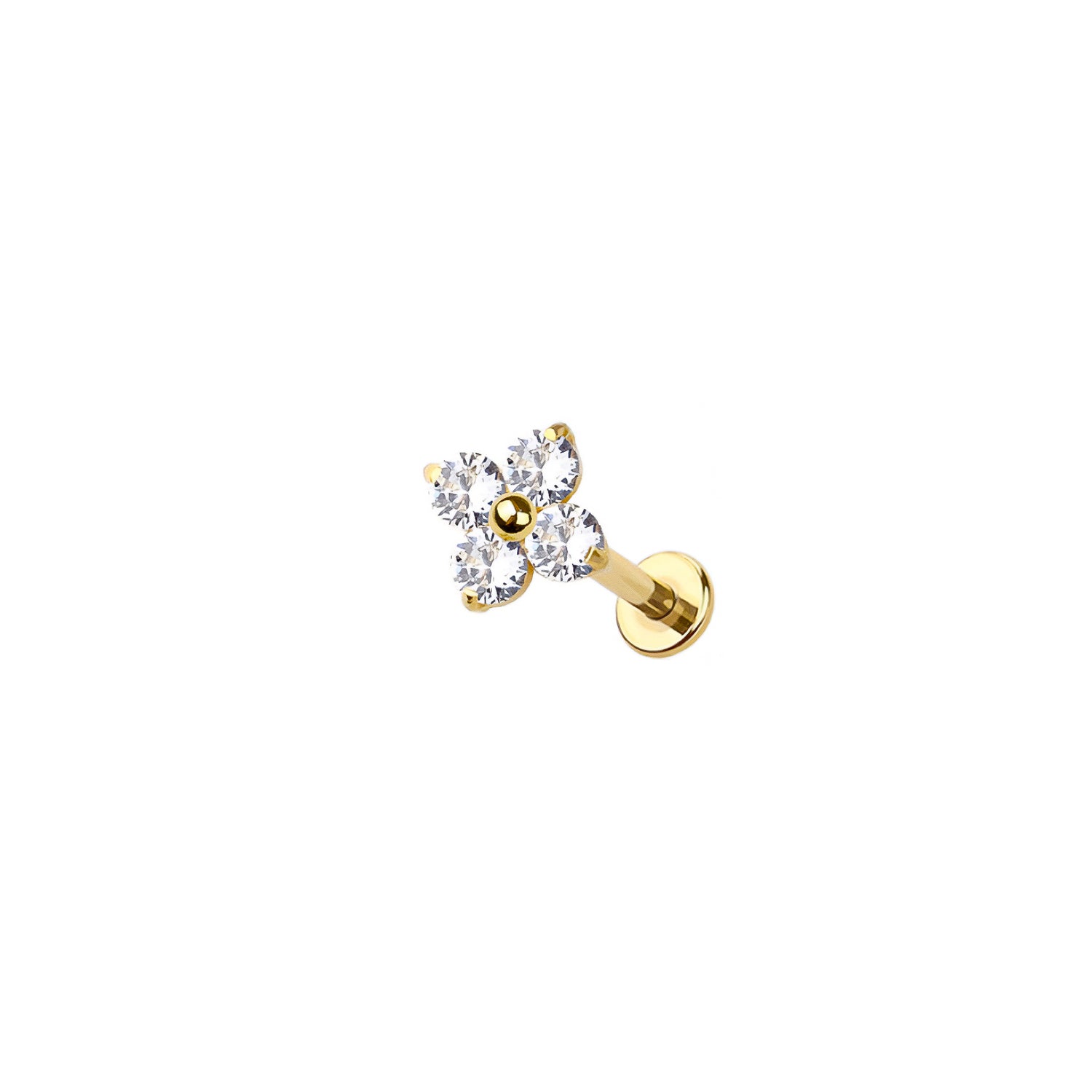 Micro Flower Threadless Labret - Titanium Implant Grade ASTM F136