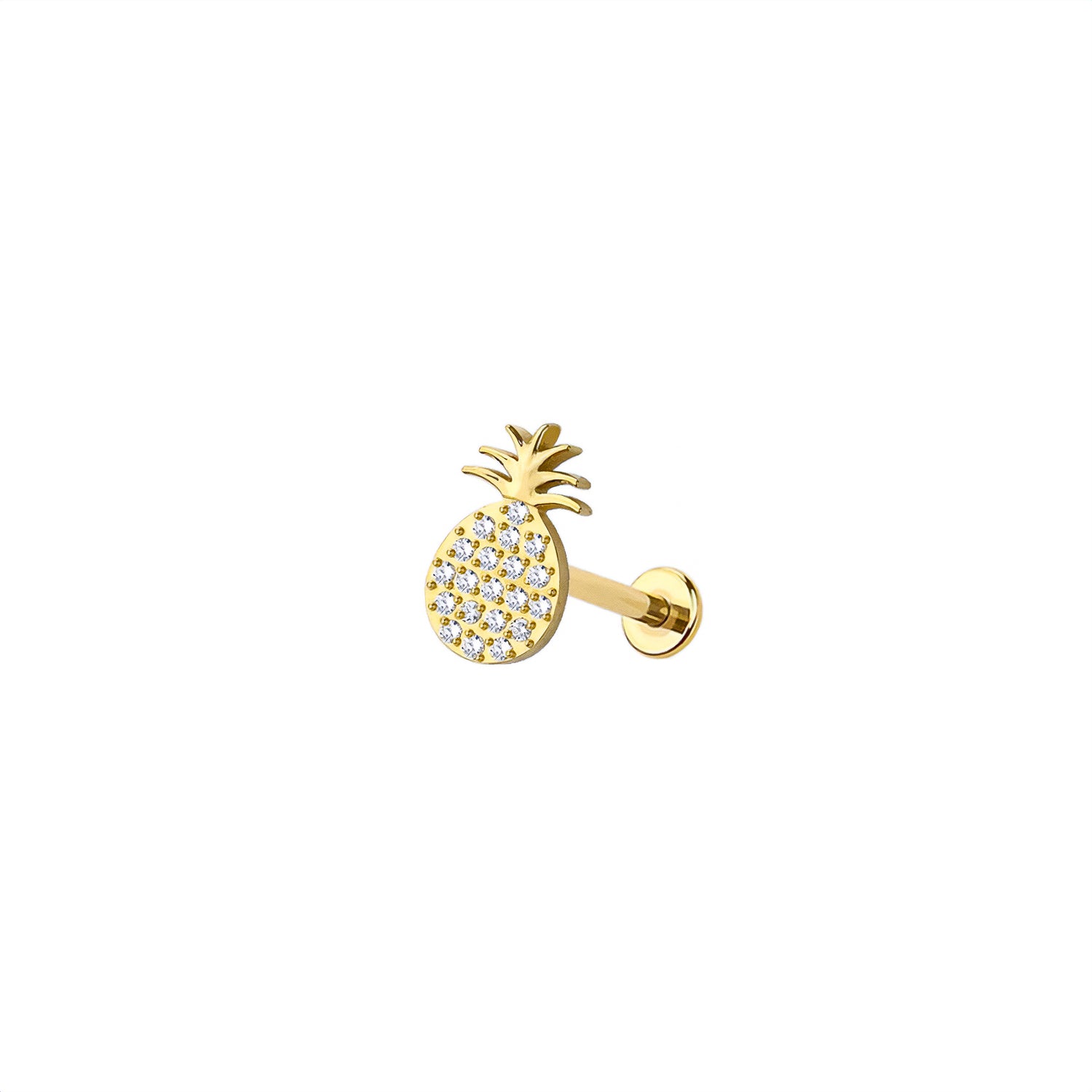 Micro Pineapple Threadless Labret - Titanium Implant Grade ASTM F136