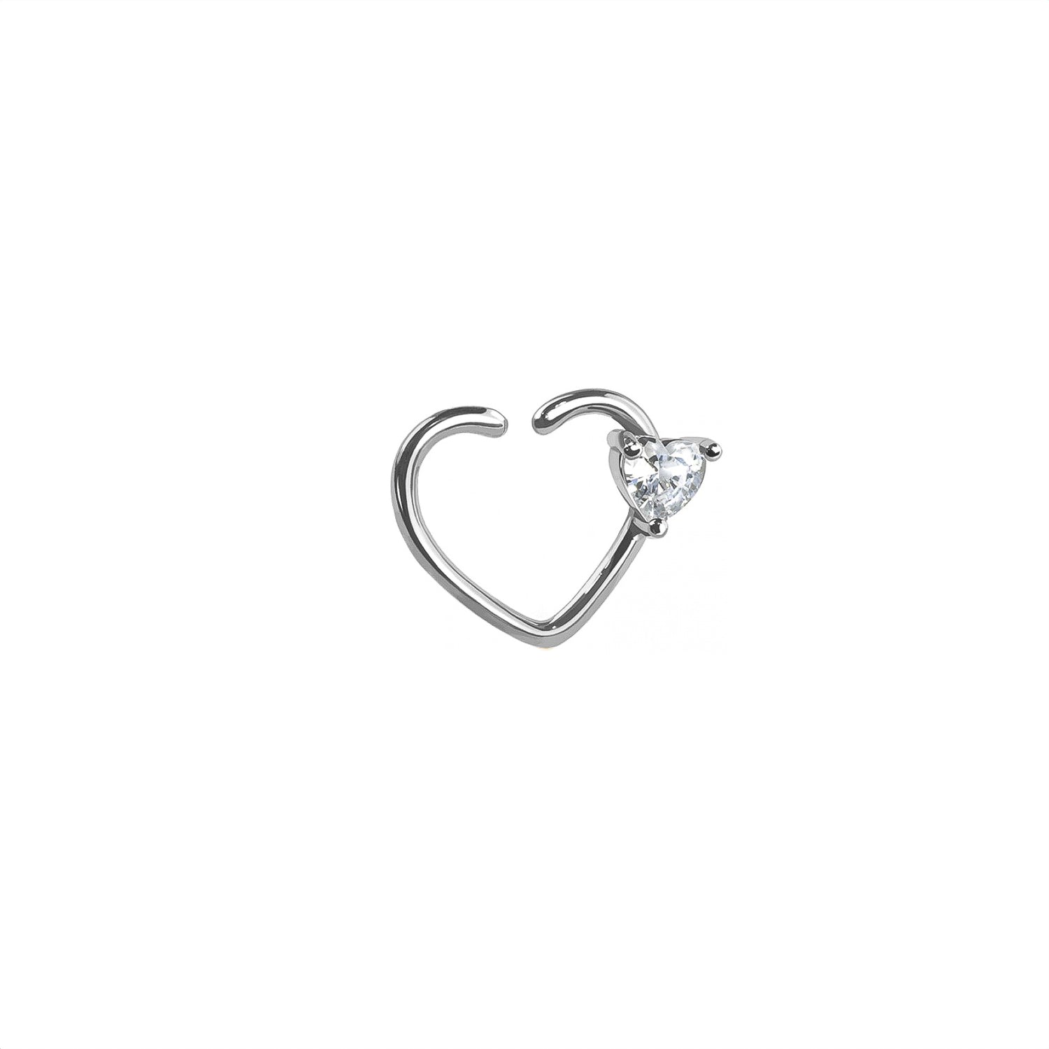 Heart Daith Ring Earring