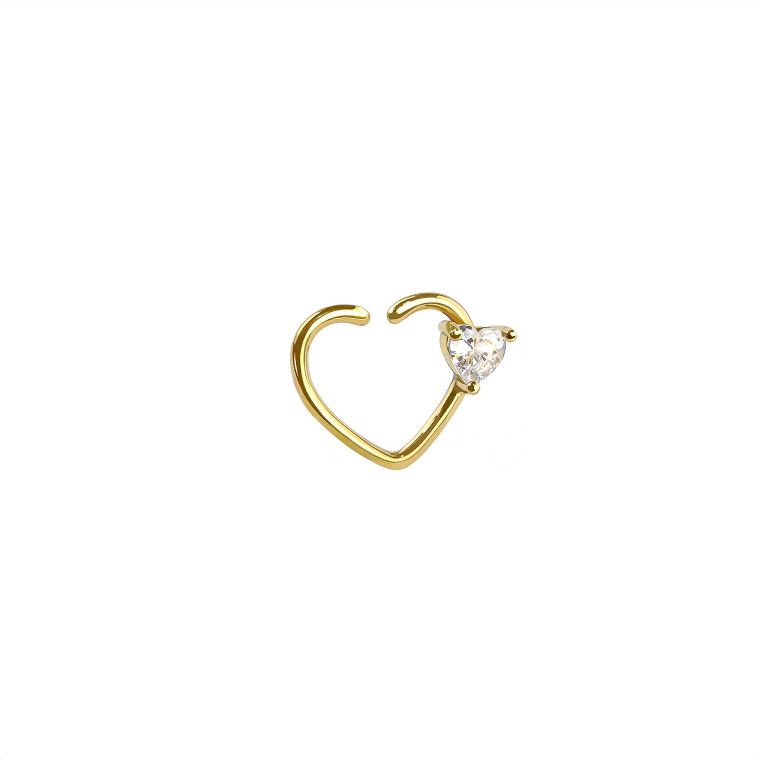 Heart Daith Ring Earring
